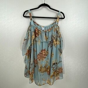 BOUTIQUE FLORAL OFF THE SHOULDER BLOUSE